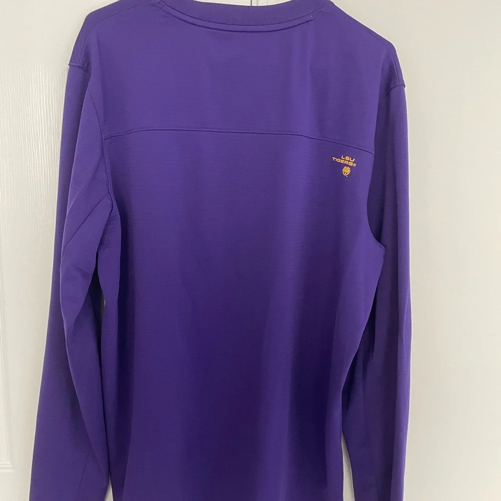 LSU TIGERS Nike Purple Long Sleeve Crewneck Shirt - Picture 2 of 5